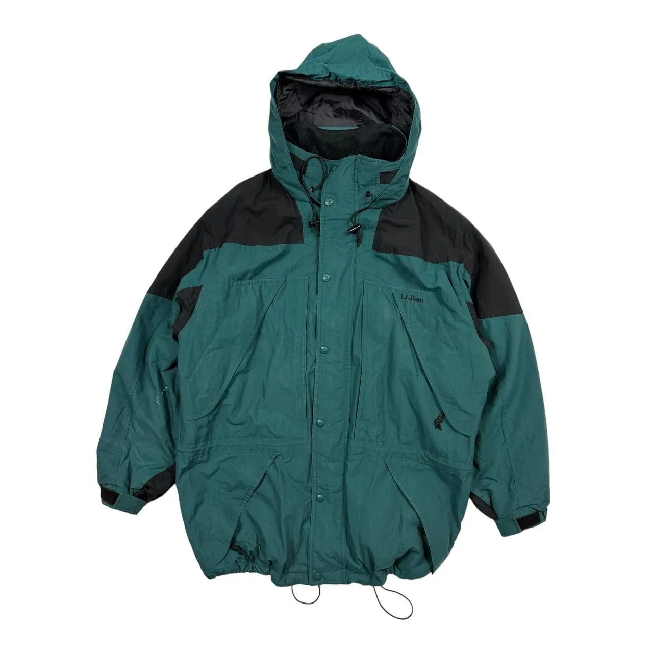 2000s L.L. Bean Green Outdoors Hooded Jacket