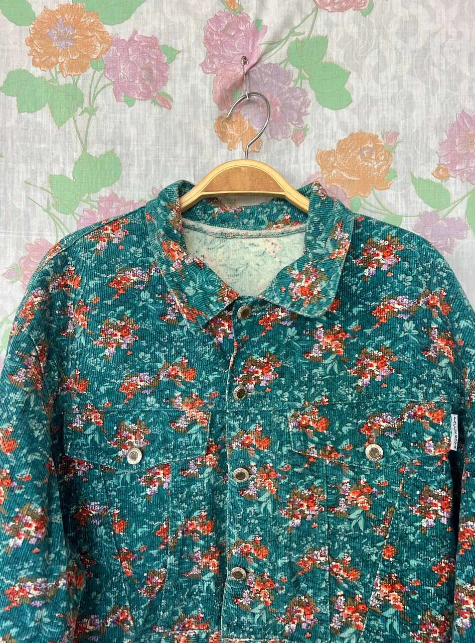 90's Flower Corduroy Jacket