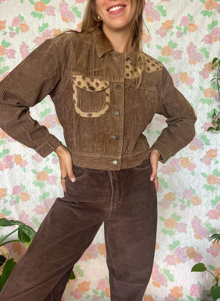 90's Iconic Corduroy Cropped Jacket