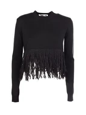 Alexander McQueen fringed hem jumper