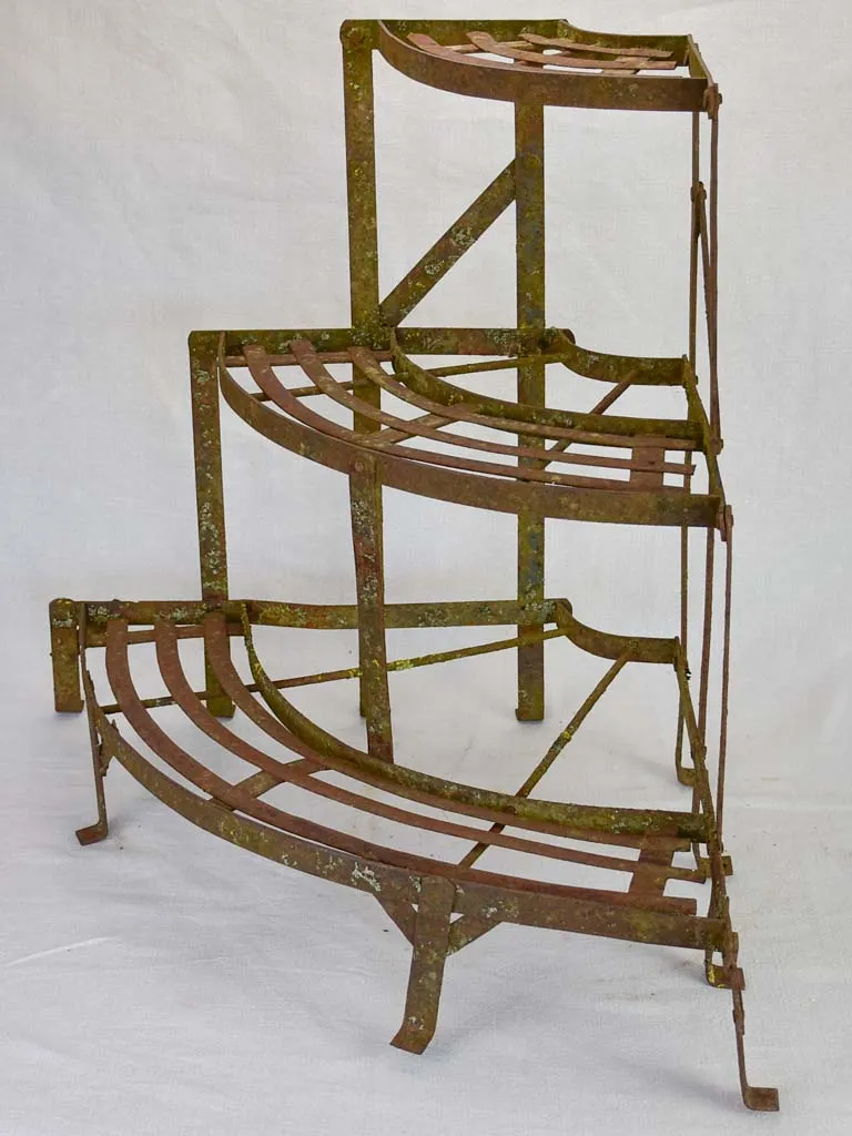 Antique French pot plant stand with three shelves 24¾"