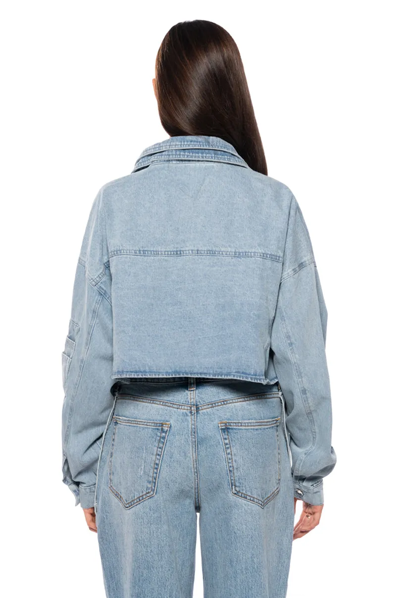 ASAP POCKET HI LO DENIM JACKET