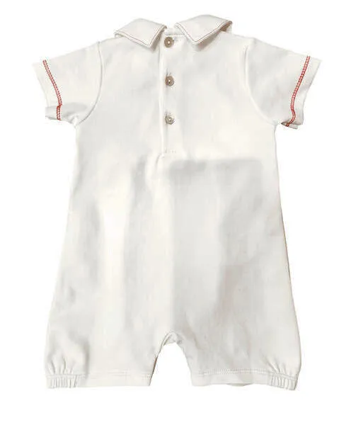 Baby Boy's "Christmas Reindeer" Smocked Romper