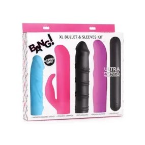 BANG! 4-in-1 XL Silicone Bullet and Sleeves Kit