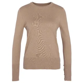 Barbour Brambles Cotton Cashmere Knitted Ladies Jumper - Sand Dune