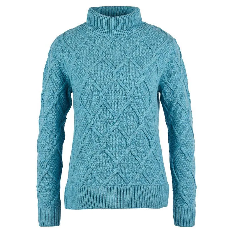 Barbour Burne Ladies Roll Neck Jumper - Dewdrop