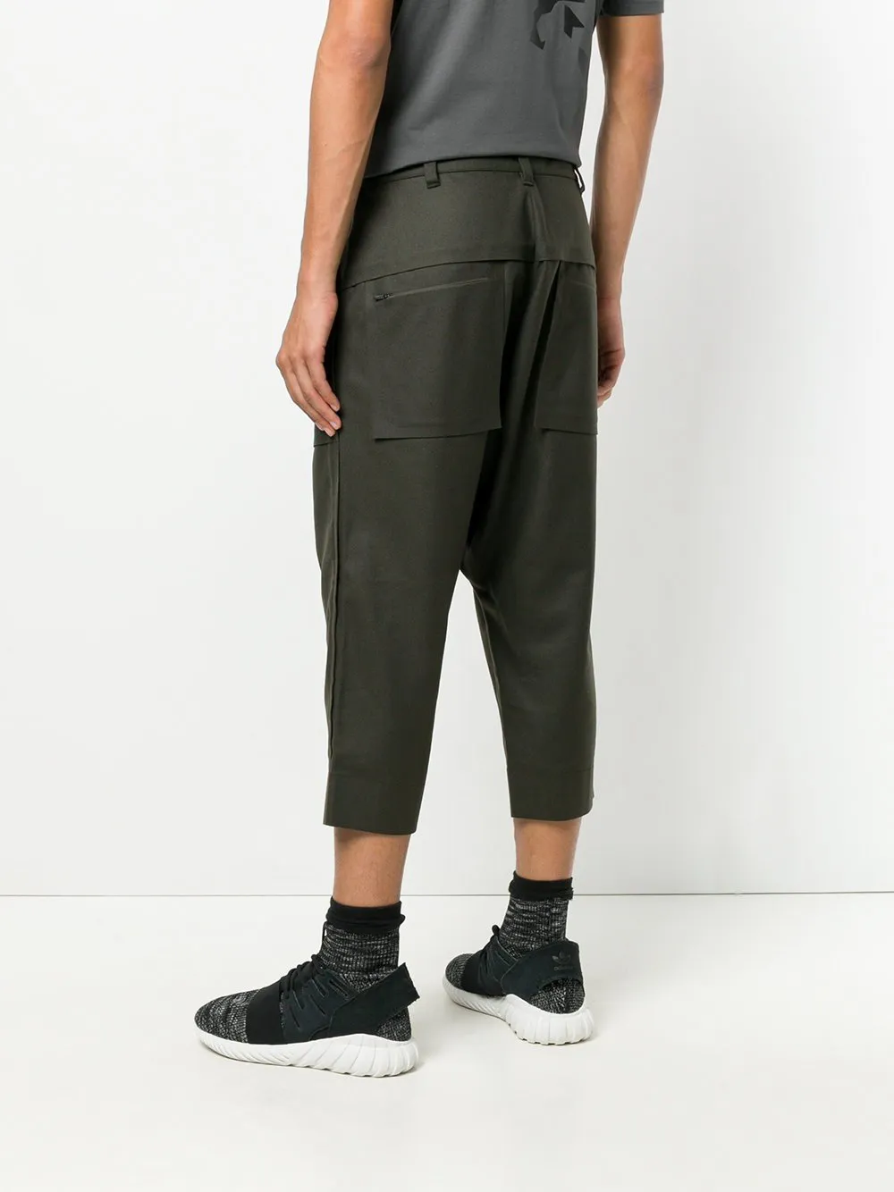 Black Olive Wool Low Pant