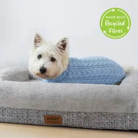 Blue Cloud Cable Knit Dog Jumper