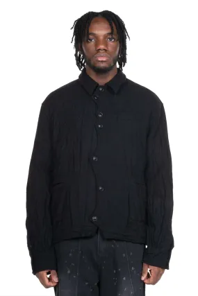 Boiled Wool Jacket Black