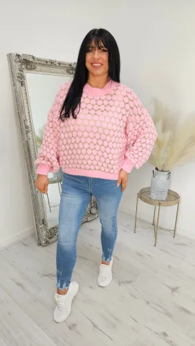 Bonnie Honeycomb Jumper - Pink