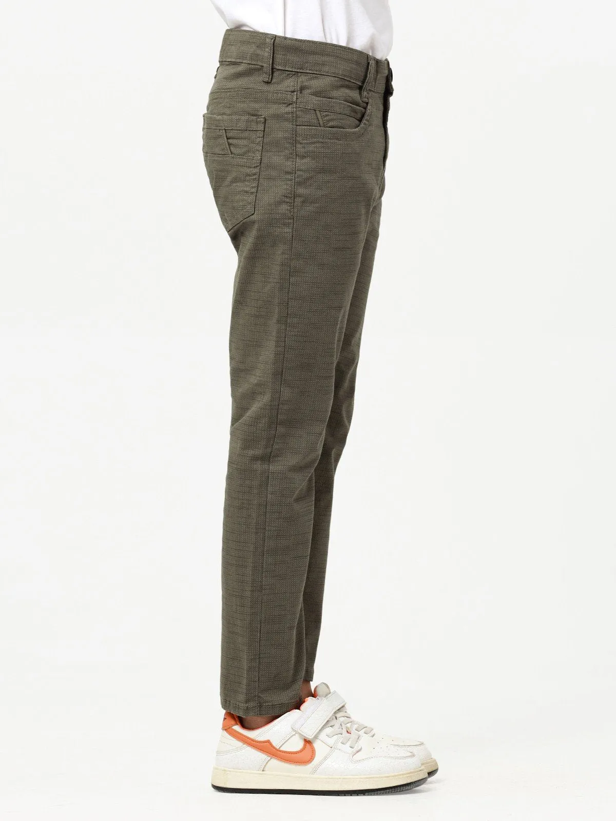 Boy's Olive Chino Pant - EBBCP23-027