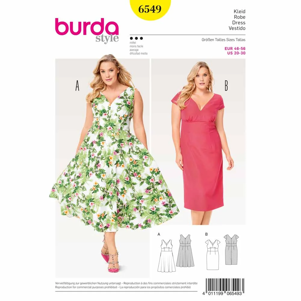 BURDA - 6549 Ladies Dress