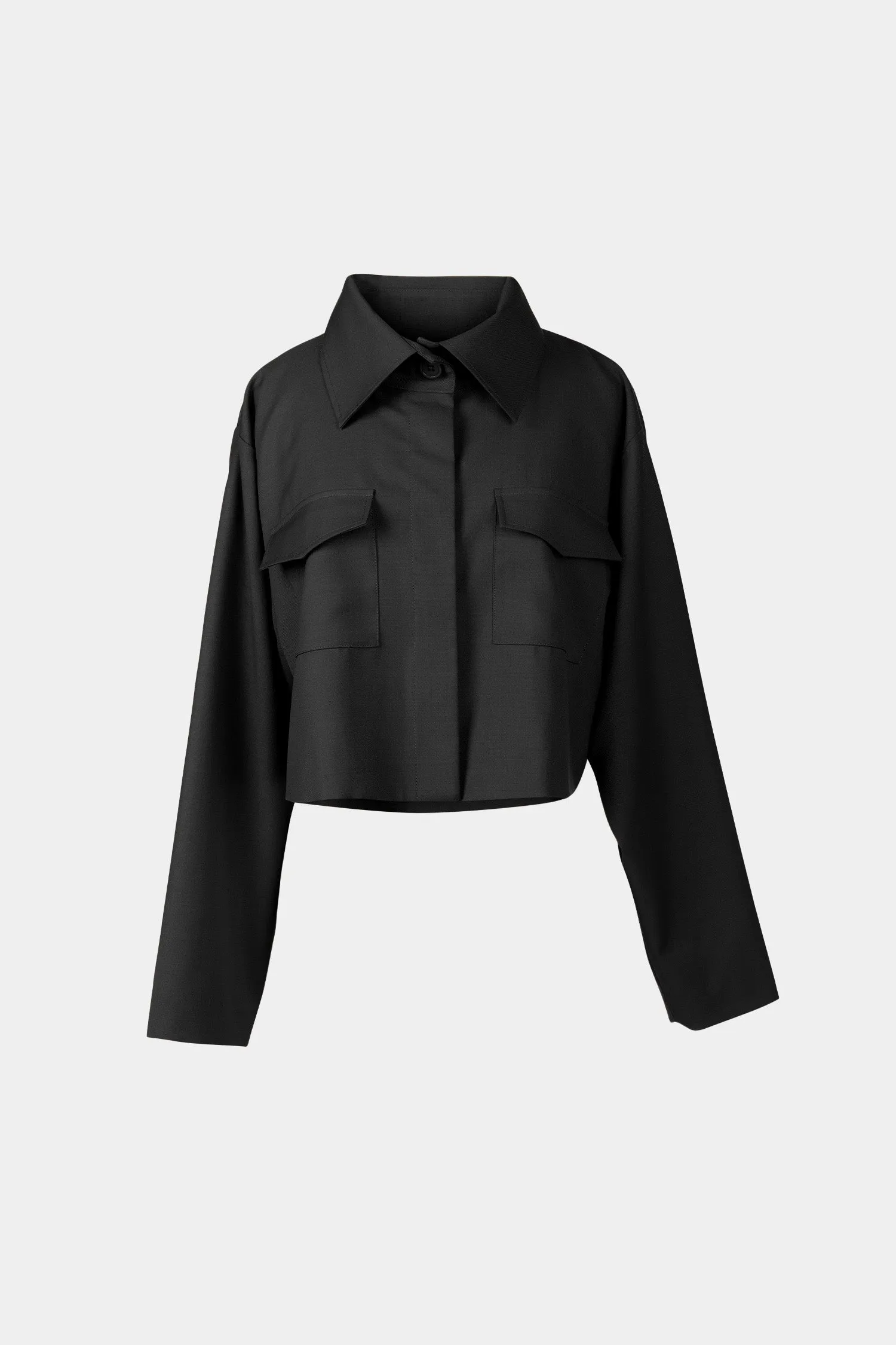 BUSALLA JACKET - BLACK WOOL