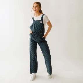 BYU Audrey Trouser Overalls, Blue Check