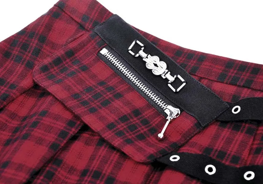 Camden [Red Plaid] | PLEATED SKIRT