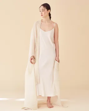 Caroline Long Slip Dress / Nude Pink