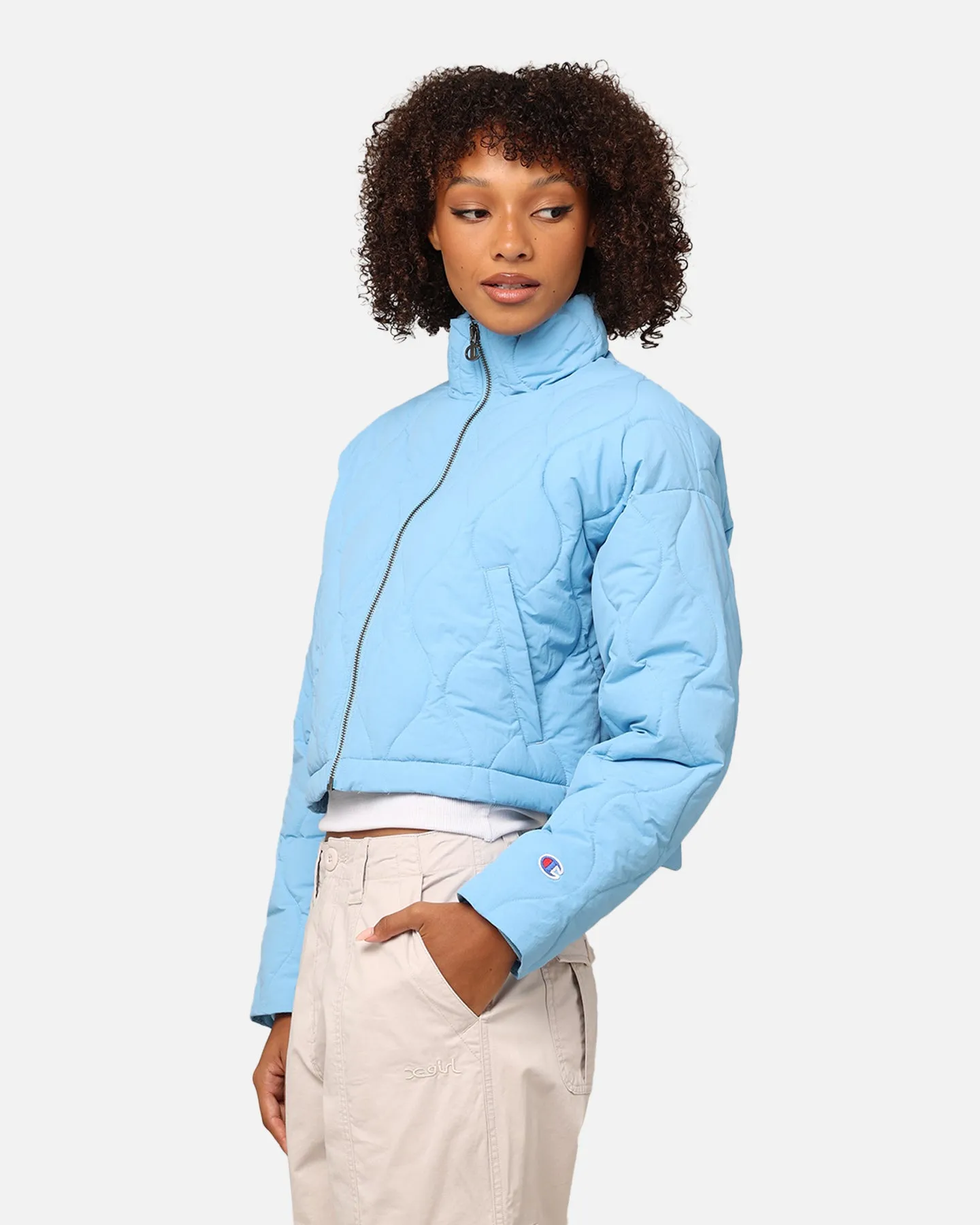 Champion Women's Re:Bound Cropped Puffer Jacket Track & Field