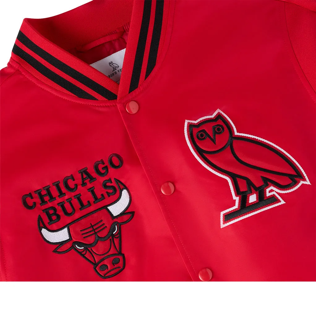 Chicago Bulls X OVO Satin Varsity Jacket