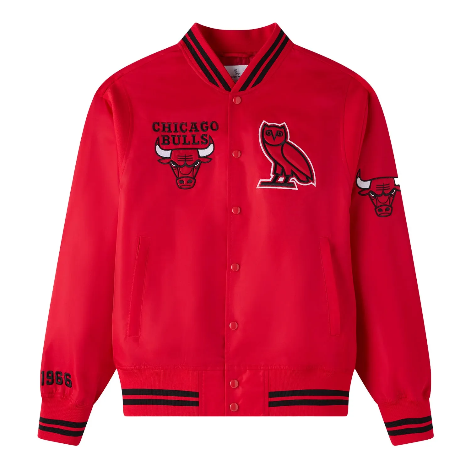 Chicago Bulls X OVO Satin Varsity Jacket