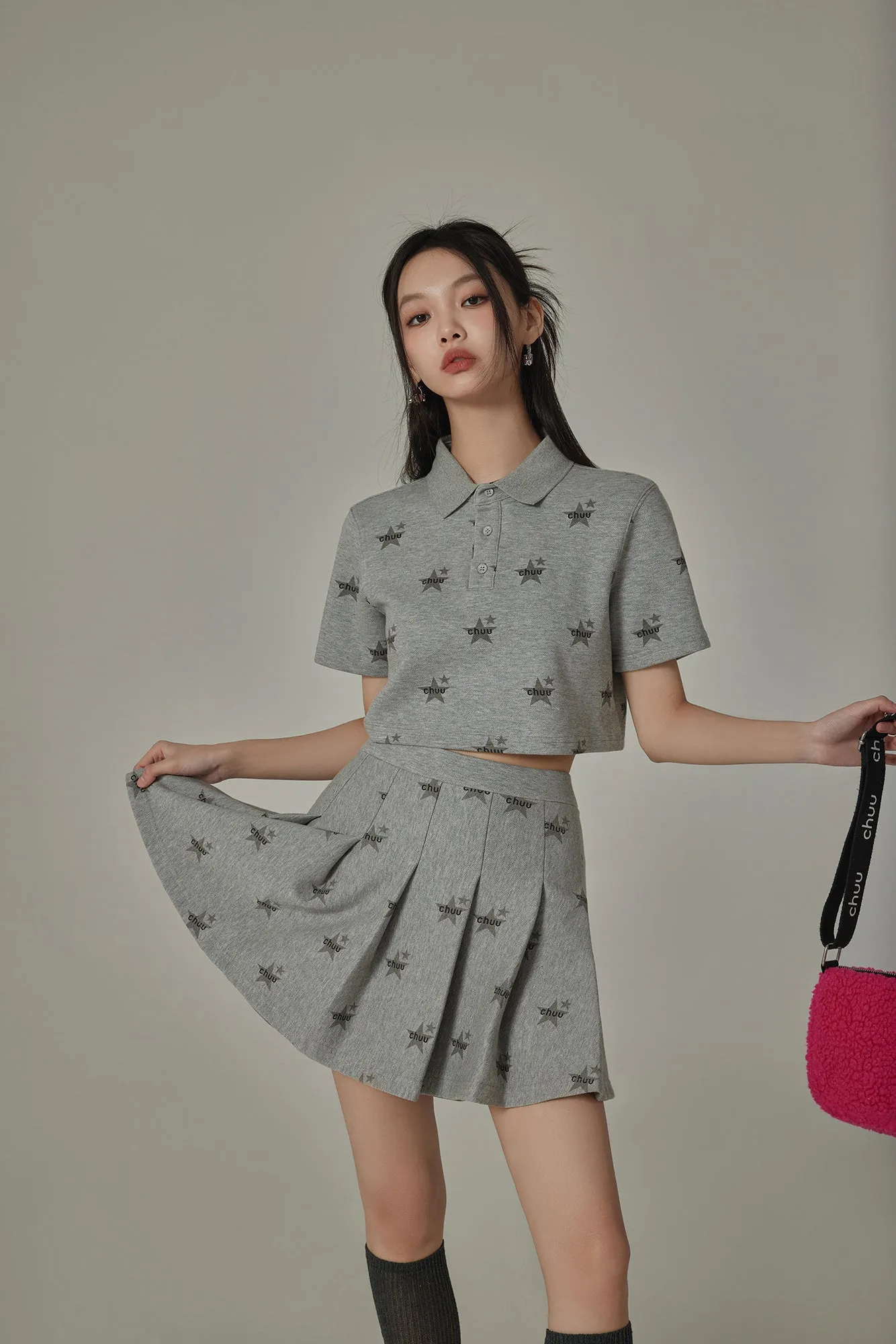 Chuu Star Pattern Pleated Skirt