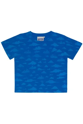 Clouds Cropped Lorel Tee