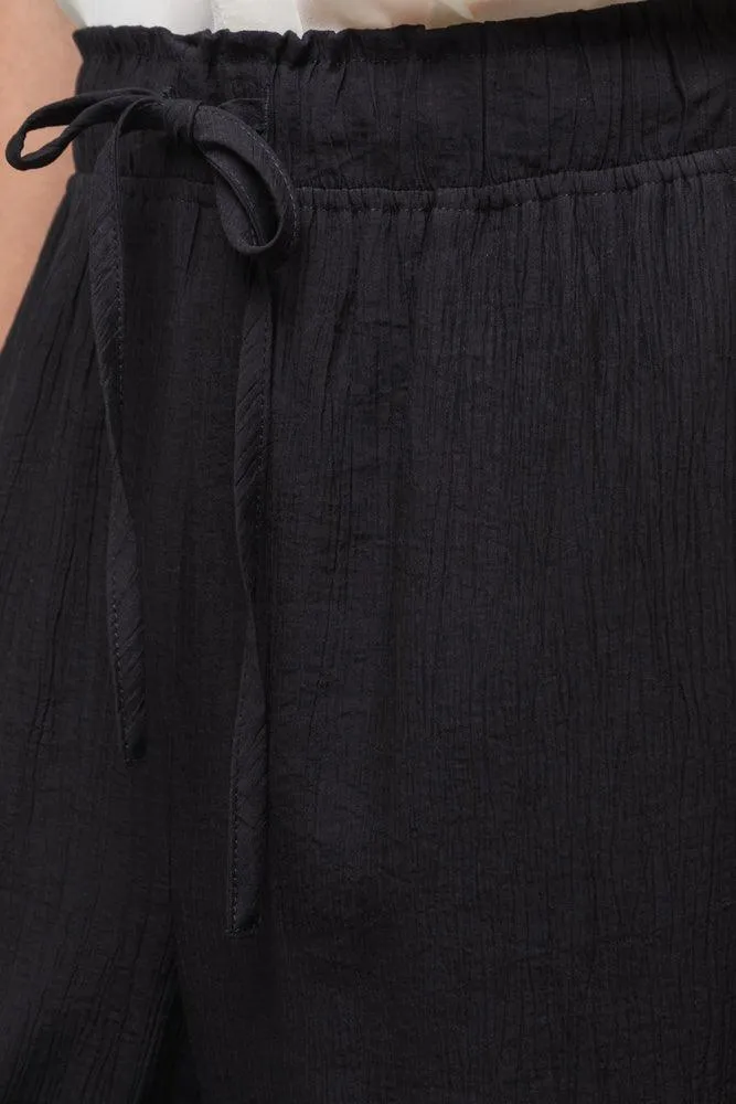 Crinkle Pants Black