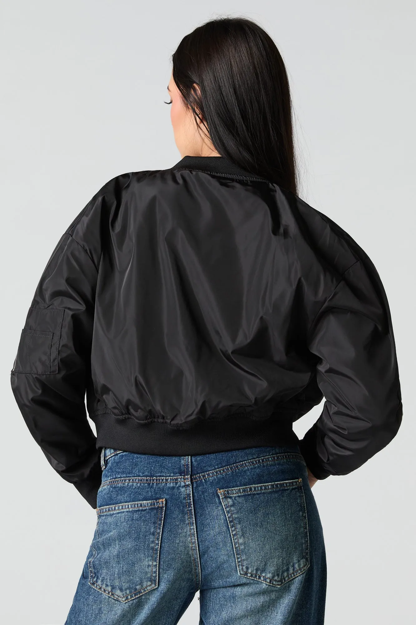 Cropped Bomber Jacket