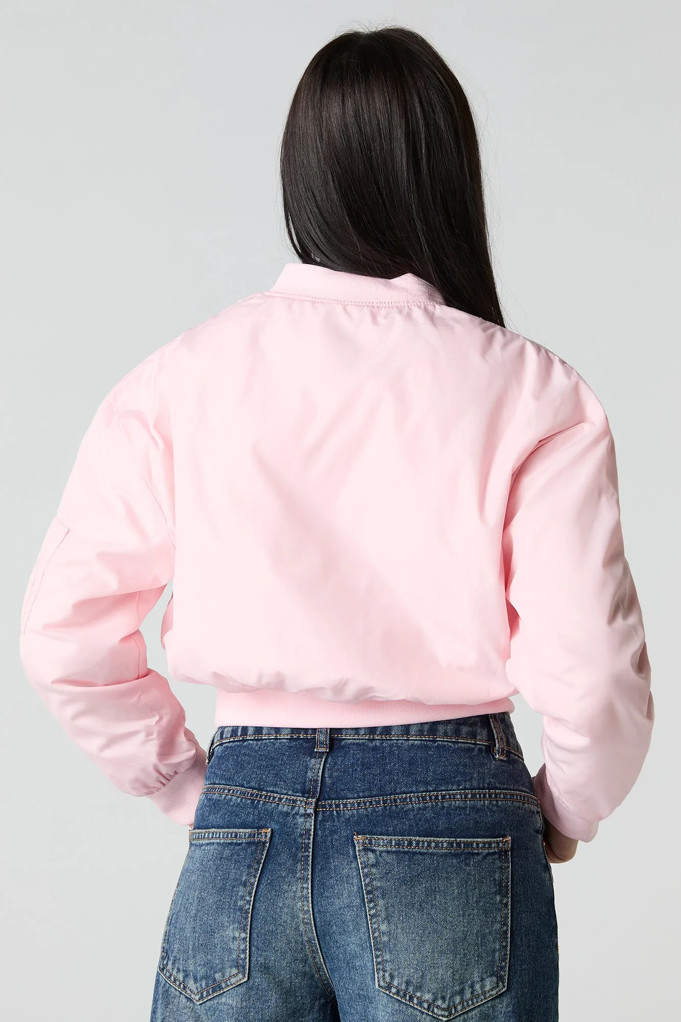 Cropped Bomber Jacket