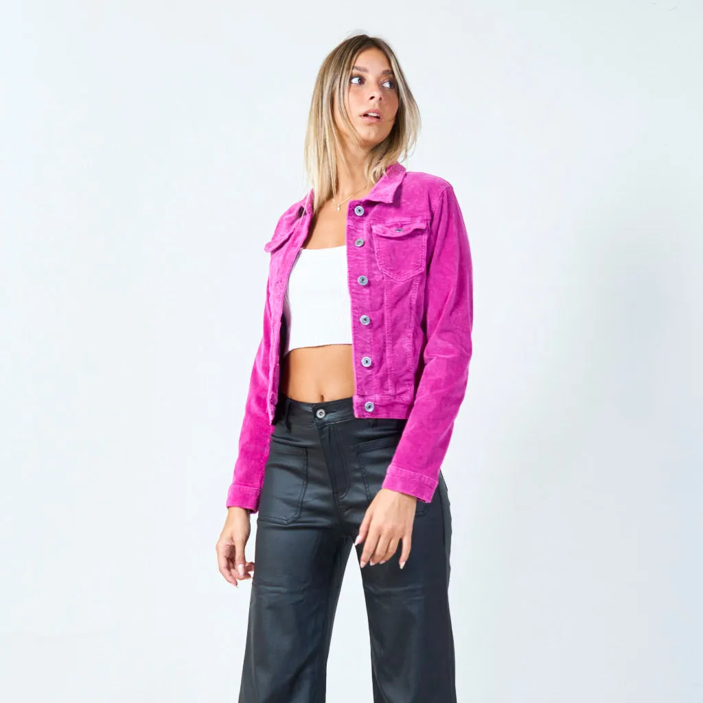 Cropped corduroy jacket wholesale