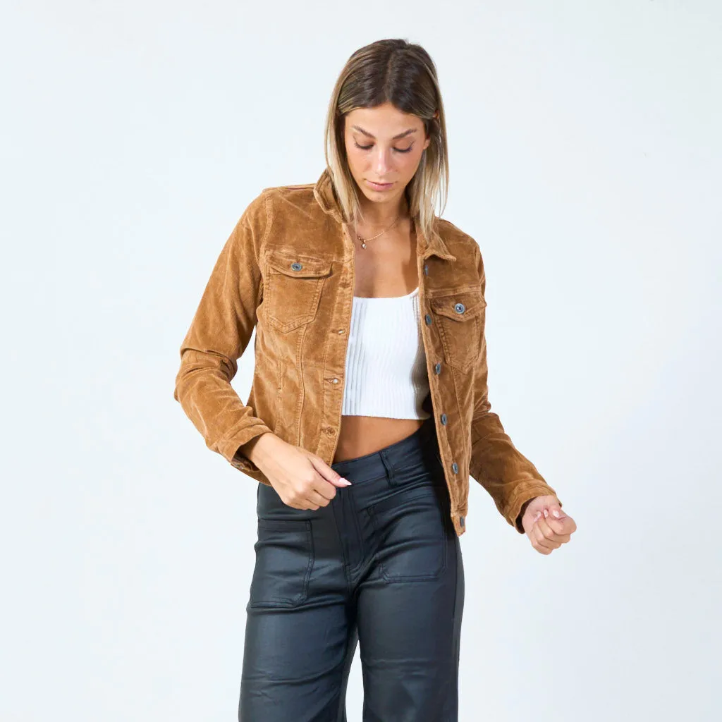 Cropped corduroy jacket wholesale