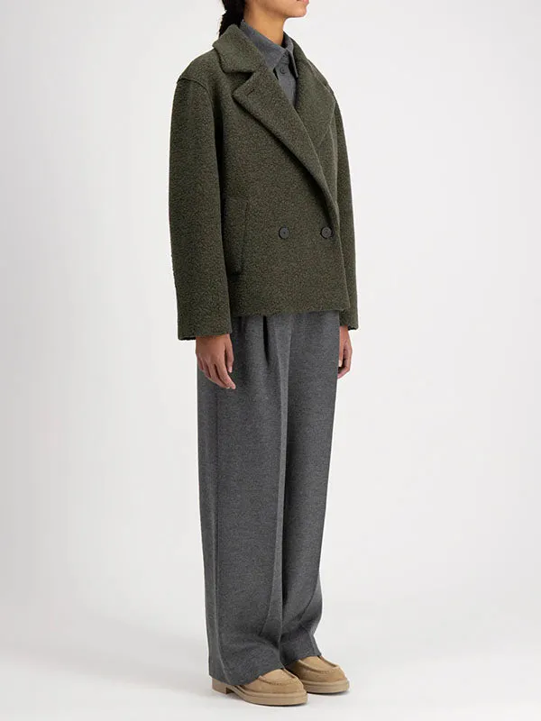 Cropped outdoor  bouclé jacket