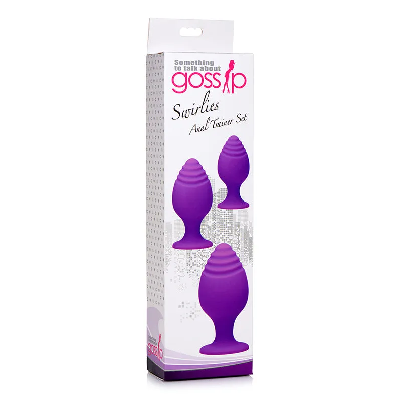 Curve Toys Gossip Swirlies 3-Piece Silicone Anal Training Set Violet