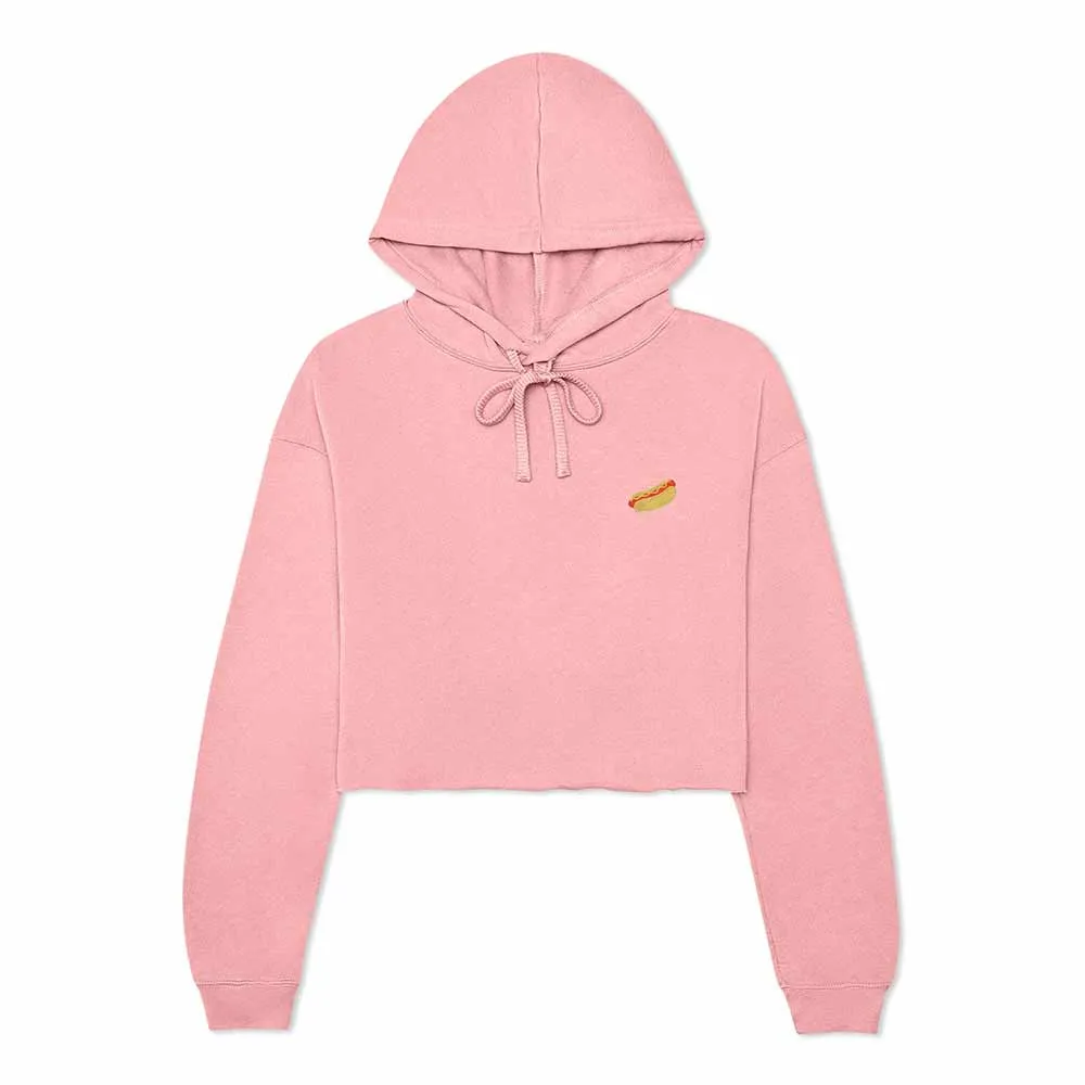 Dalix Hot Dog Cropped Hoodie