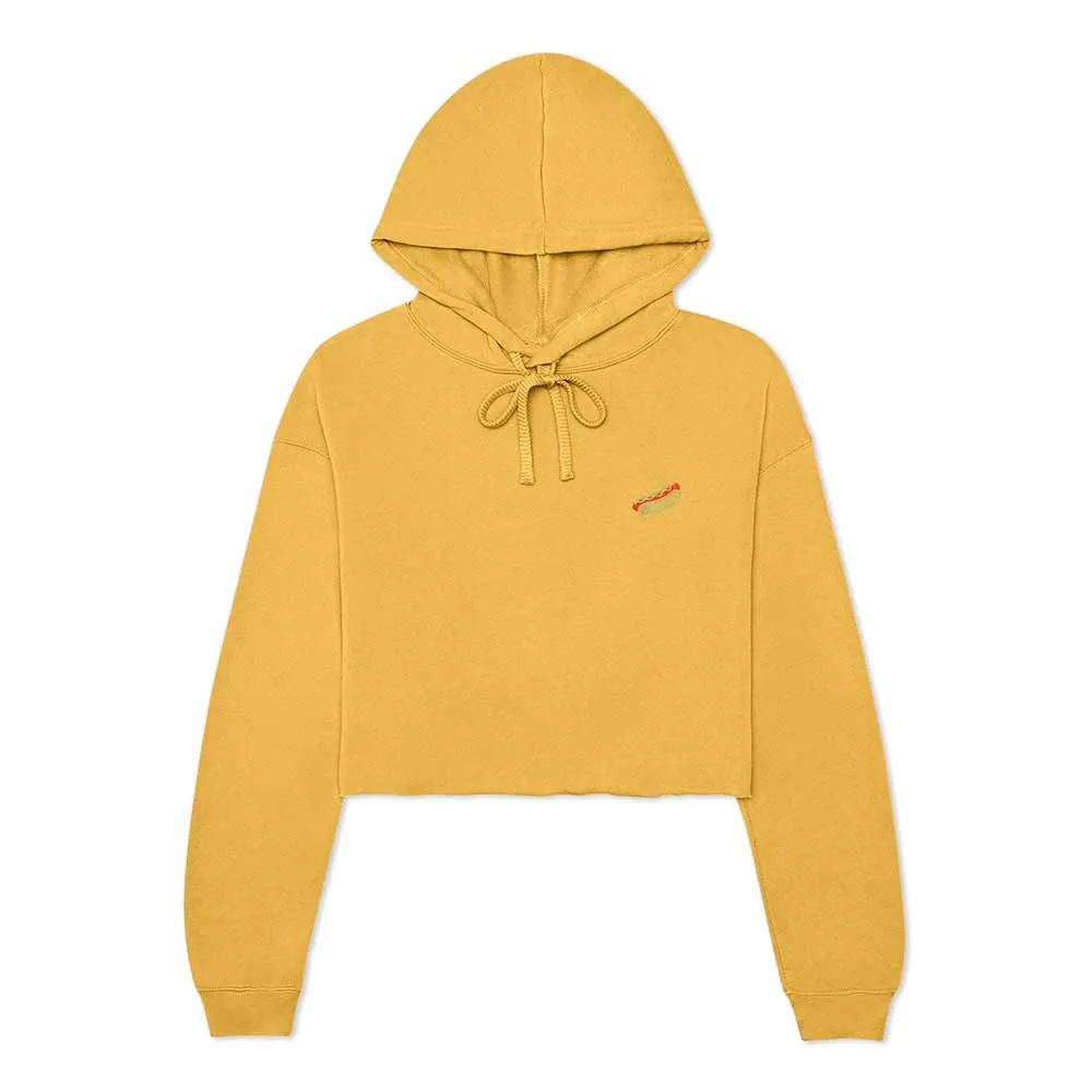 Dalix Hot Dog Cropped Hoodie