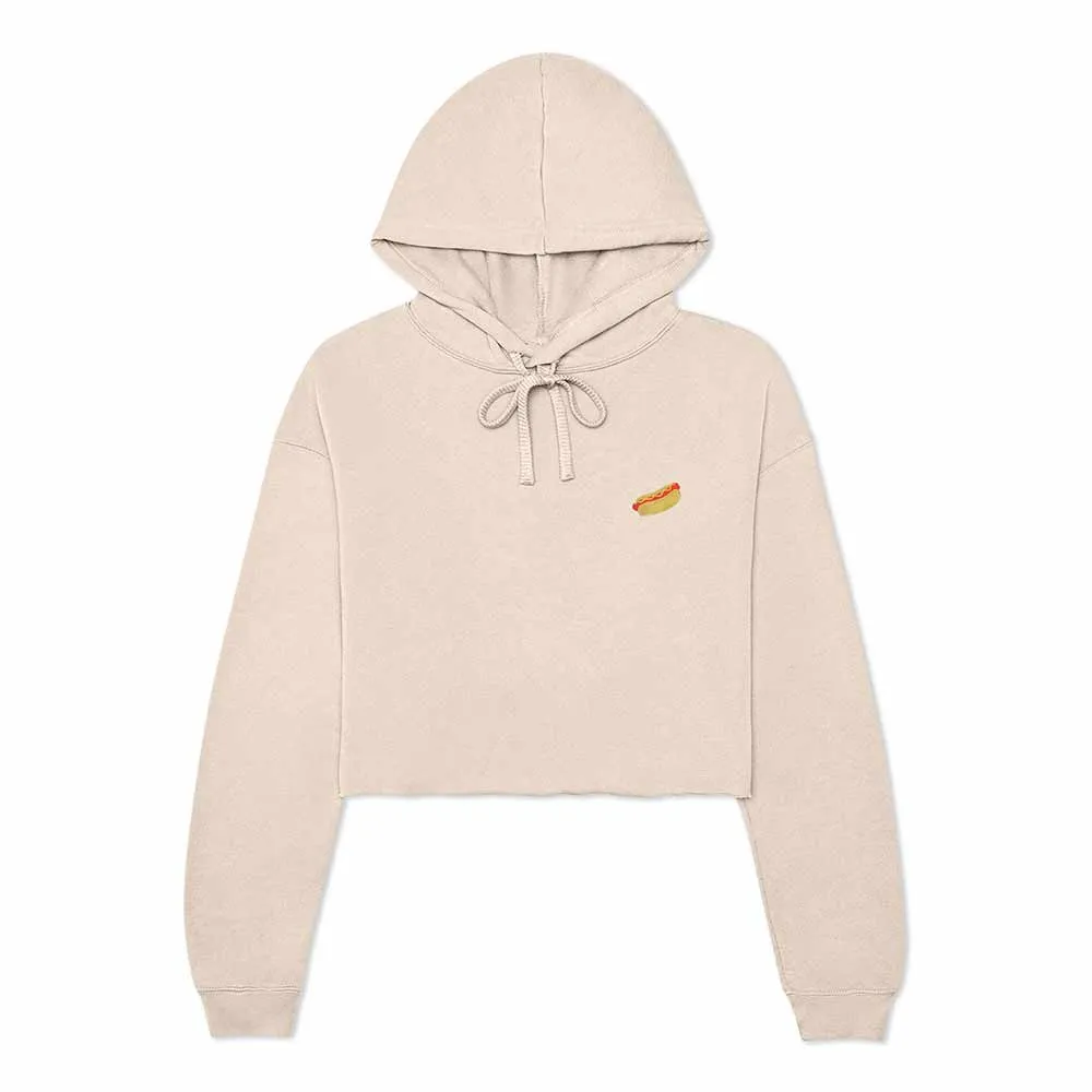 Dalix Hot Dog Cropped Hoodie