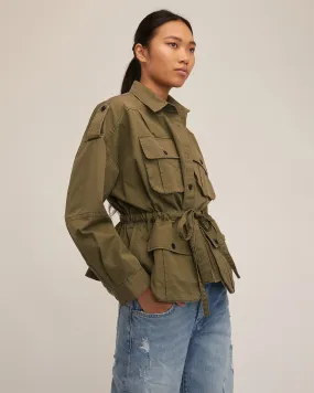 Dante Washed Canvas Cropped Utility Jacket