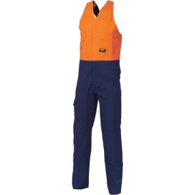 Dnc Workwear Hi-vis Two-tone Cotton Action Back Overall - 3853