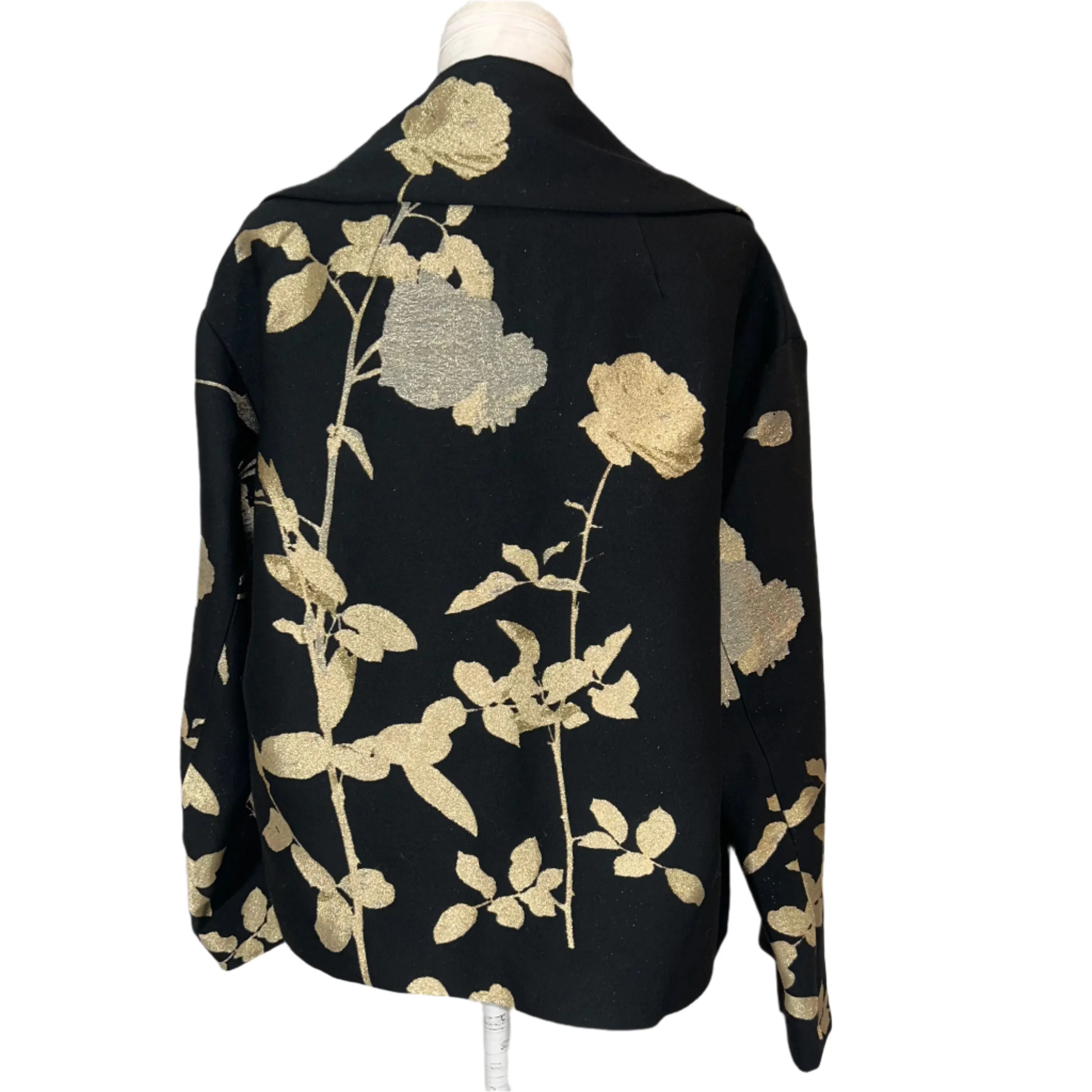 Dries Van Noten New Black & Gold Brocade Crop Jacket S