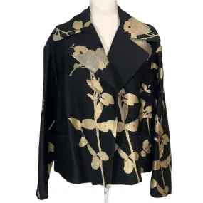 Dries Van Noten New Black & Gold Brocade Crop Jacket S