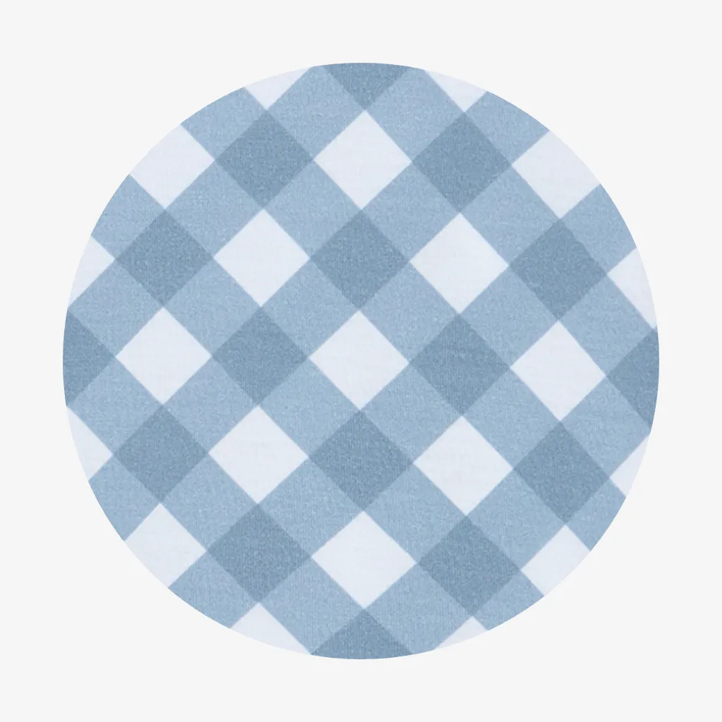 Dusty Blue Gingham Women's Scoop Midi Dress