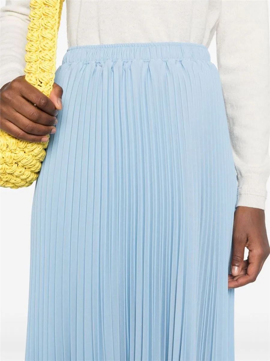 ELASTICATED-WAIST PLEATED SKIRT