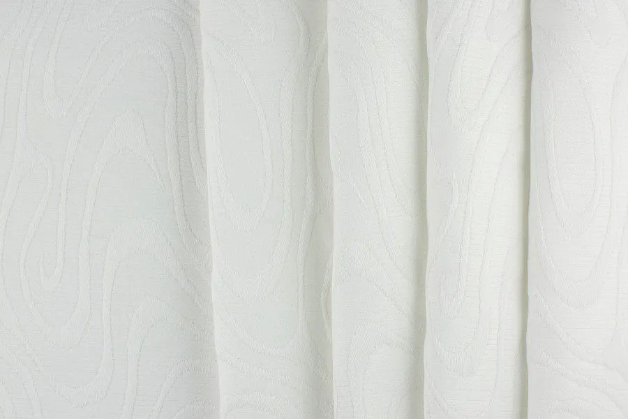 Elegant Swirling White Cotton Brocade (Made in Switzerland)