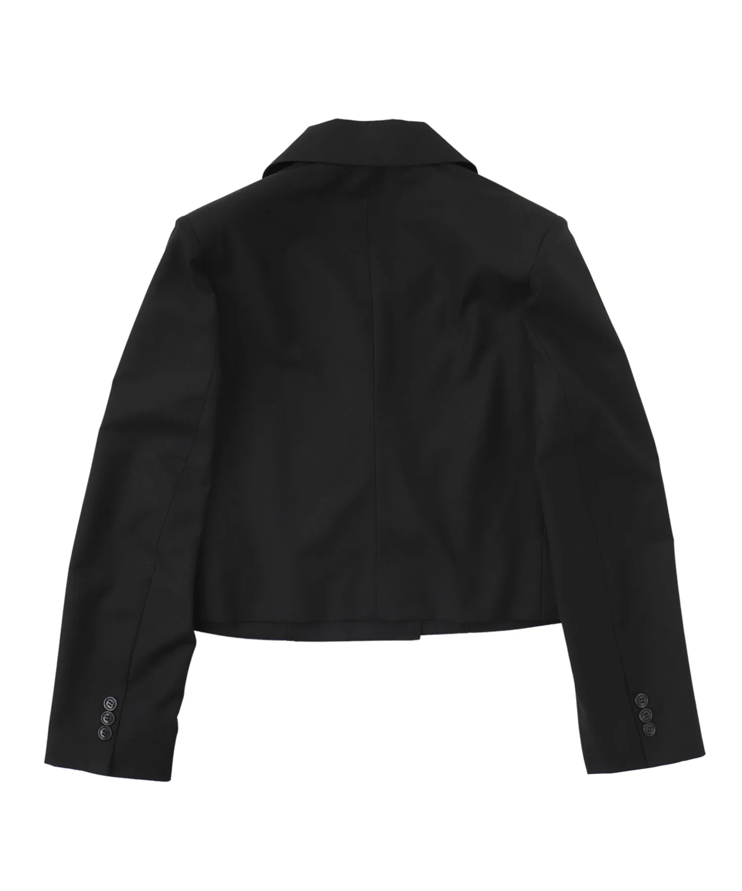 Emblem cropped double jacket