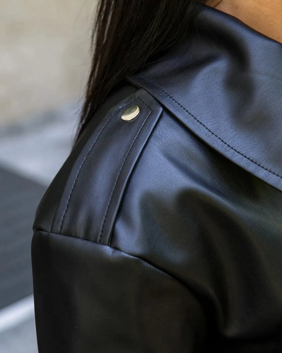 Fashionable and Stylish Belted Black Leather Jacket