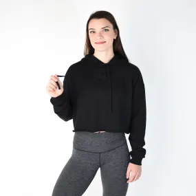 FLEO Bat Cropped Hoodie - Black