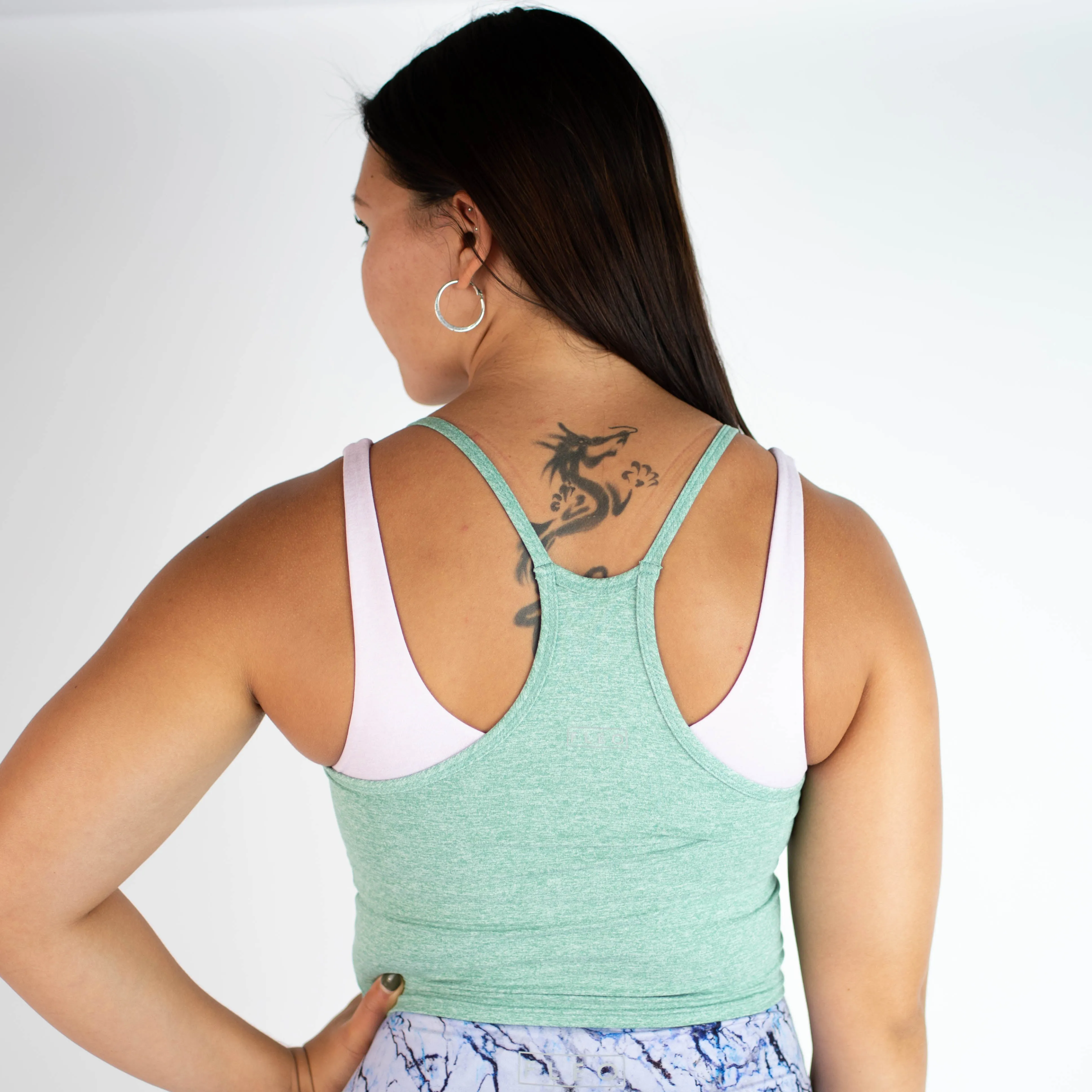 FLEO Switch Up Crop Tank - Beryl Frost