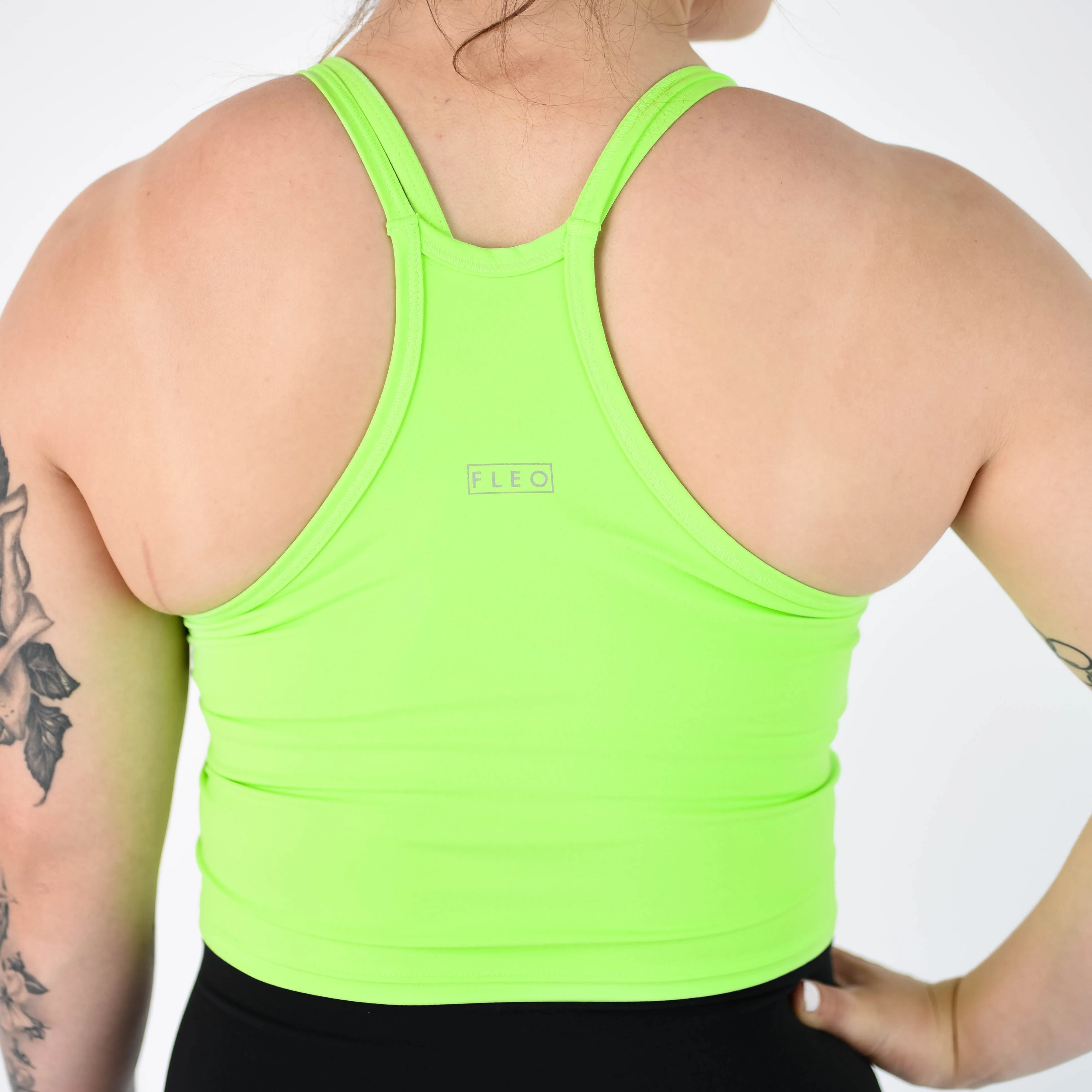 FLEO Switch Up Crop Tank - Lime