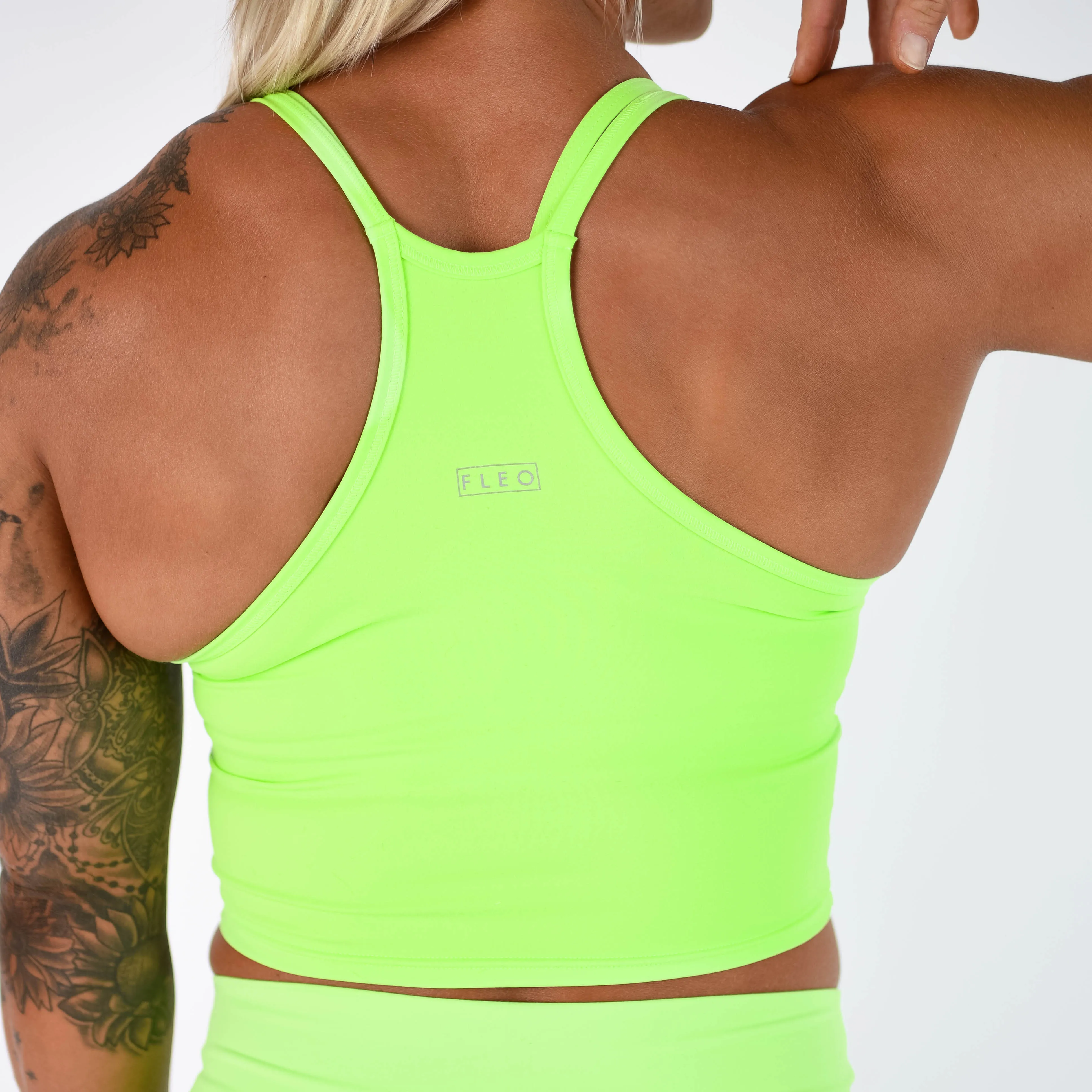 FLEO Switch Up Crop Tank - Lime