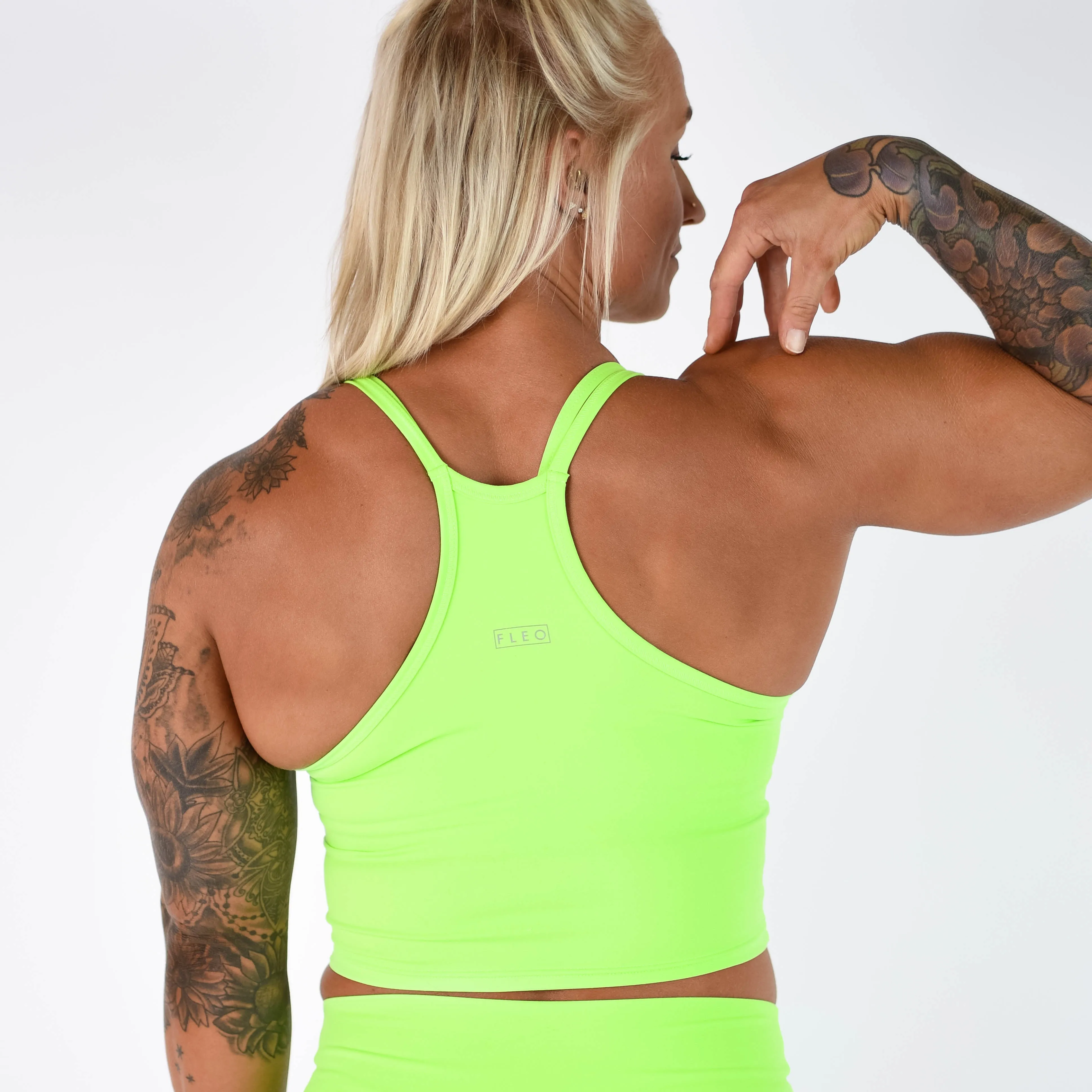 FLEO Switch Up Crop Tank - Lime