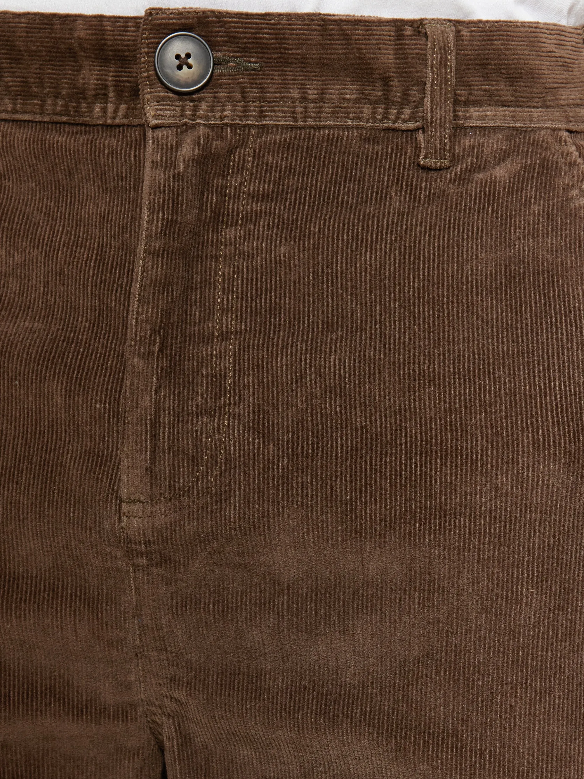 FLINT wide corduroy chino pants - Demitasse (brown)